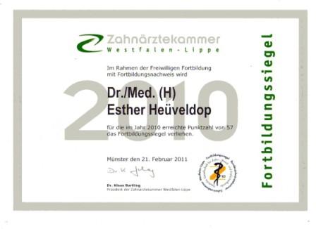 Zertifikat 2010