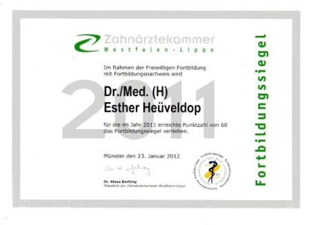 Zertifikat 2011